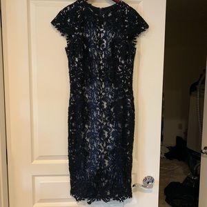 Tadashi Shoji  black Lace Sheath Dress